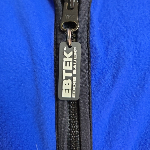 EDDIE BAUER TECH POLAR FLEECE VEST BLUE SZ L - Picture 2 of 7
